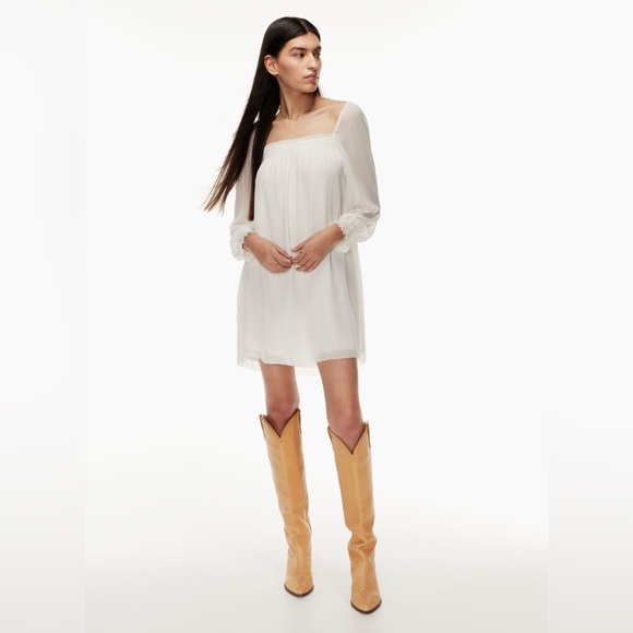 Sold - Aritzia Wilfred Alana Relaxed Fit Chiffon Robe Mini Dress - Size M - Picture 1 of 10
